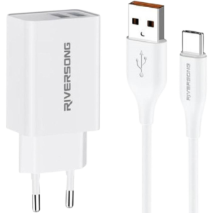 Riversong AD29-M SafeKub D2 (2.4A) Charger With Micro Cable